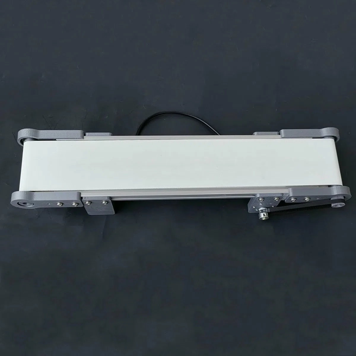 Cinta Transportadora Pequeña, Mini Cadena De Montaje De Transportador De Mesa, Transportador Plano De PVC Blanco, Velocidad Variable, Soporte hacia Adelante Y hacia Atrás, 10x50CM~/