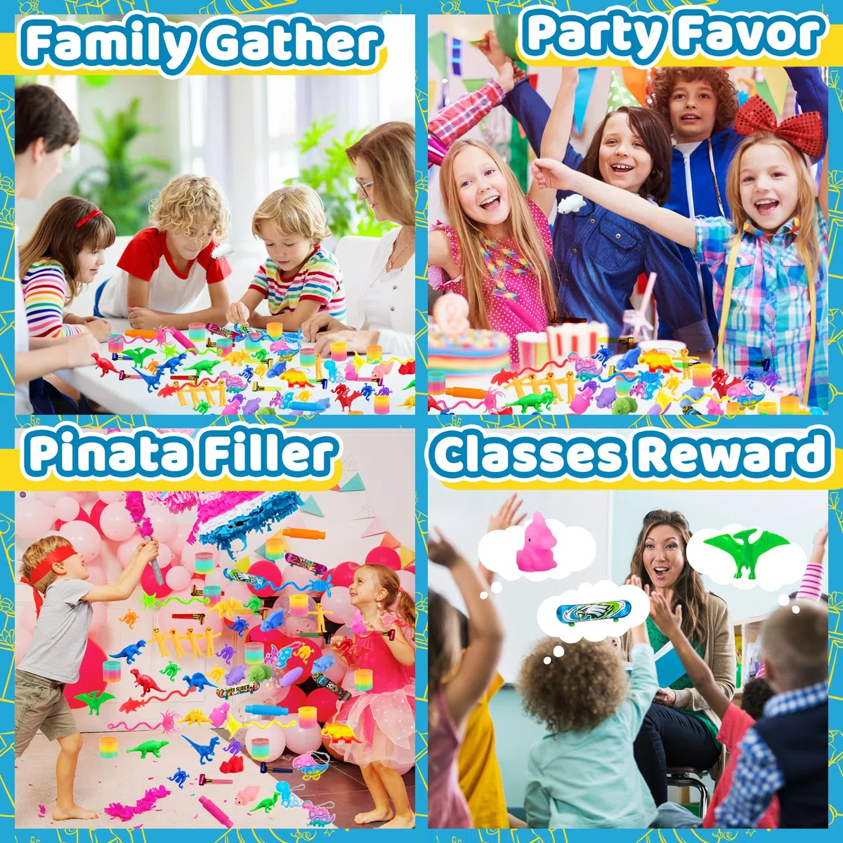 100 Piezas Juguetes de Fiesta, Kit de Juguete Sensoriales Antiestrés, Rellenar Bolsas de Fiesta, Juguete para Piñata Cumpleaños, Regalos de Juegos de Pascua Fiesta Carnavales para Niño Niña