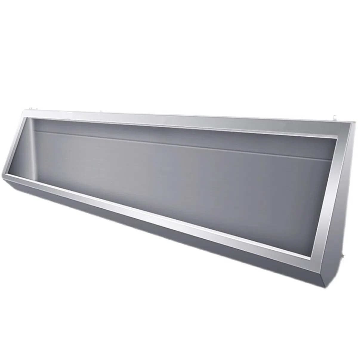 Urinario de pared de acero inoxidable con tubo de drenaje, ideal para escuelas, obras de construcción, lugares públicos