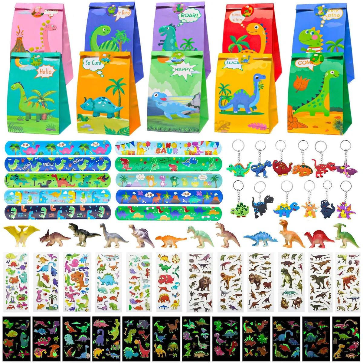 Liangding 80 Piezas Regalos Cumpleaños Infantil Dinosaurios, Relleno para Bolsas y Piñata, Detalles para Invitados, Juguetes para Fiesta Niños 3–9 Años, Ideal para Halloween y Navidad