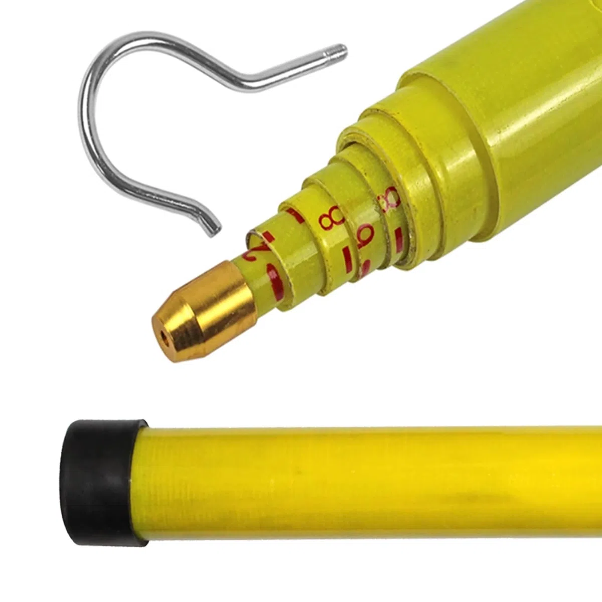 Varilla medidora de altura ajustable for trabajos eléctricos, regla telescópica aislada con bolsa de transporte, 1 unidad(1800cm)