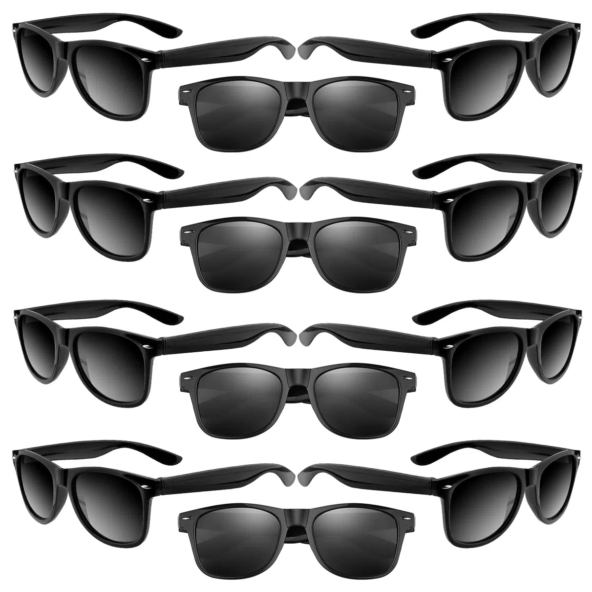 ASTARON 12 Piezas Gafas de Sol de Fiesta, Gafas de Sol de Fiesta Retro para Hombres y Mujeres Suministros de Fiesta de Neón para Fiestas de Bodas en la Playa Piscina