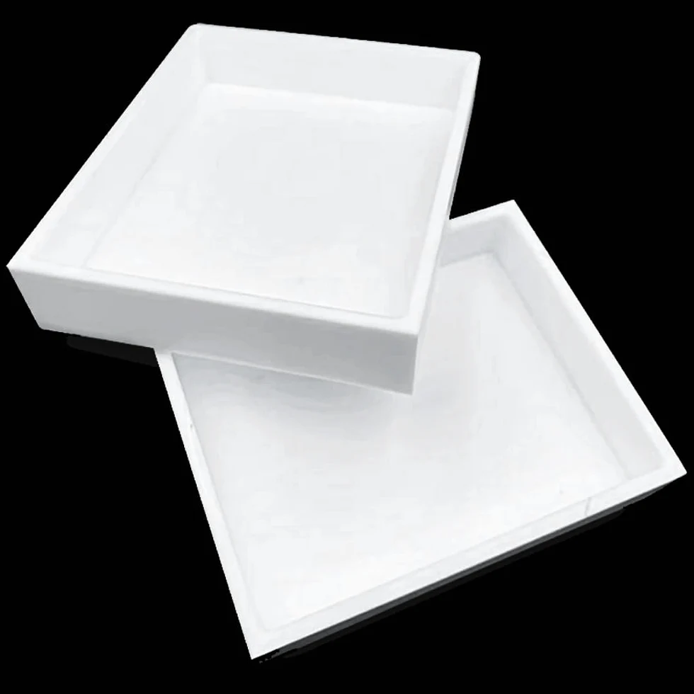 Placa cuadrada de PTFE, de evaporación de 15 mm de profundidad, 1 pieza(110x110x15mm)