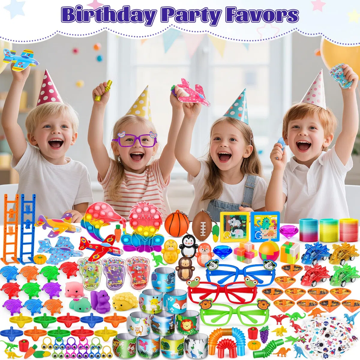 AmyBenton 139 Piezas Relleno Piñata Cumpleaños Infantil, Juguetes de Fiesta a Granel, Rellenar Bolsas de Fiesta Regalos, Favores de Fiesta, Pack Regalos Cumpleaños niños, Sorpresas para Niños Niñas