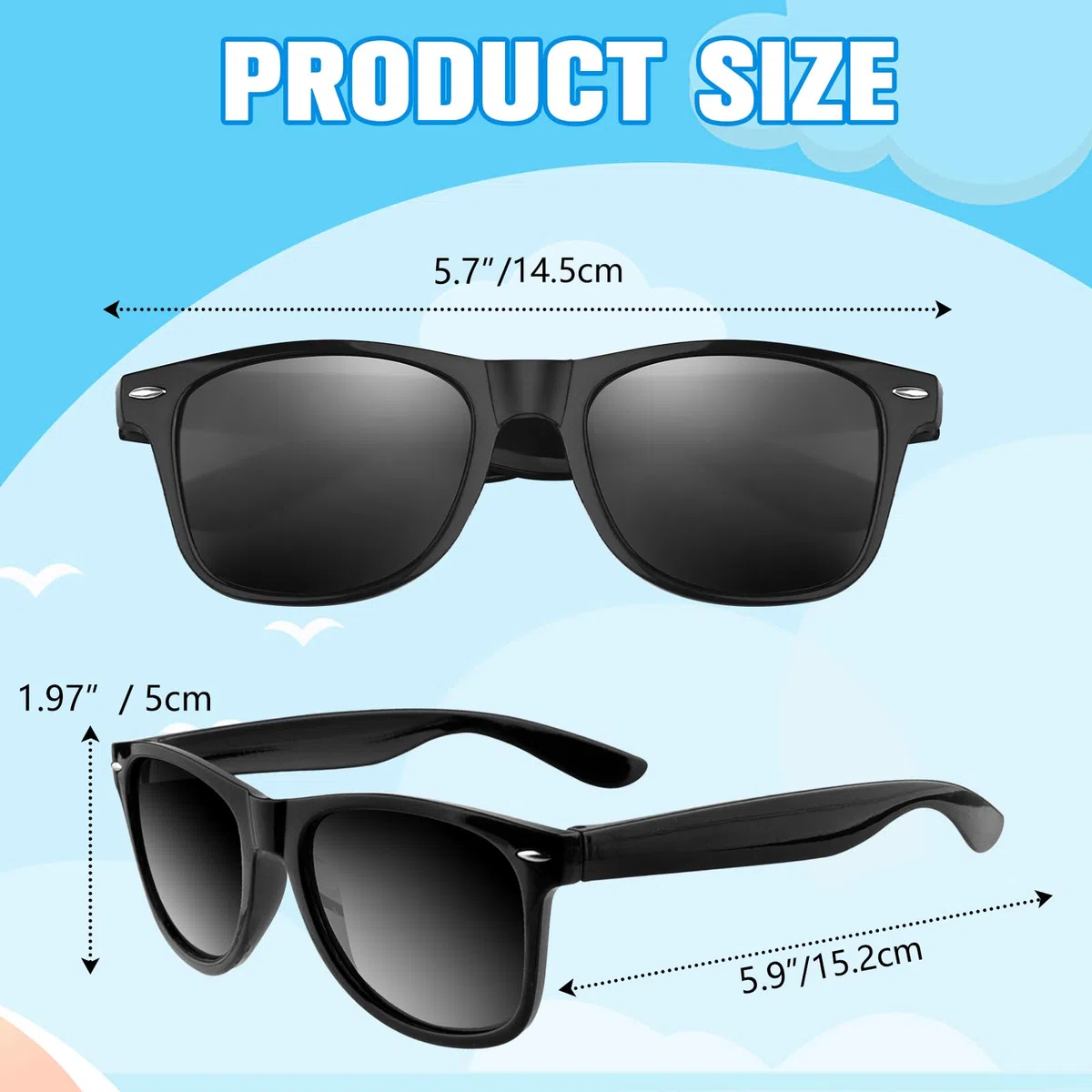 ASTARON 12 Piezas Gafas de Sol de Fiesta, Gafas de Sol de Fiesta Retro para Hombres y Mujeres Suministros de Fiesta de Neón para Fiestas de Bodas en la Playa Piscina