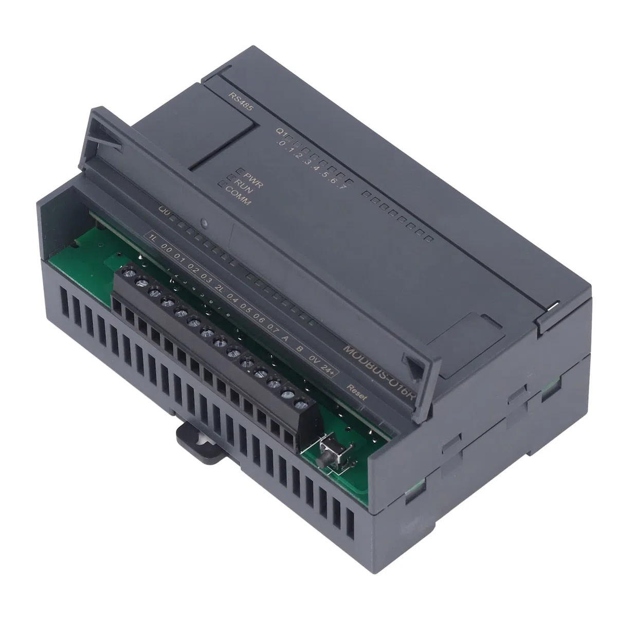 Controlador PLC Tablero de control lógico programable con salida digital de relé de 16 canales y comunicación RTU, incluye carcasa, módulo de adquisición de señal de equipo de