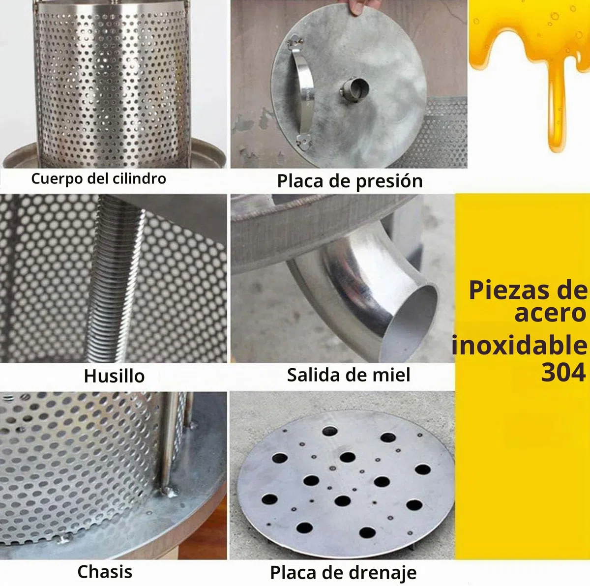 prensa de acero inoxidable para miel extractor manual de miel prensa aceite oliva casera herramienta equipo de fabricación de filtros