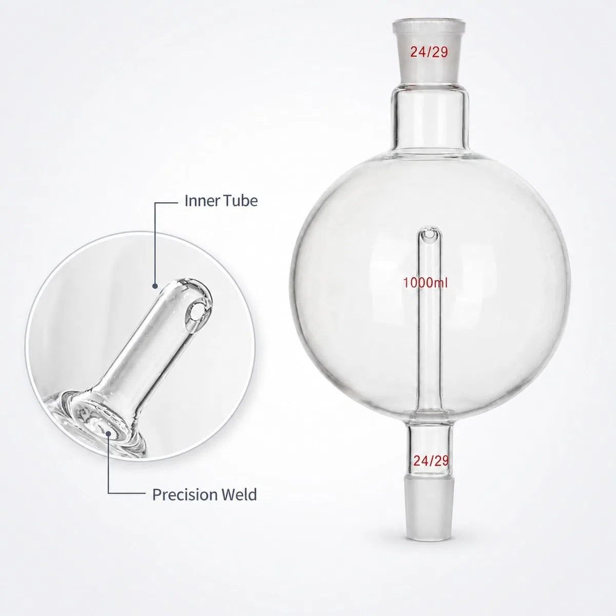 Trampa Antichoque Borosilicato Evaporador Rotativo-1000ml-29/32 24/29