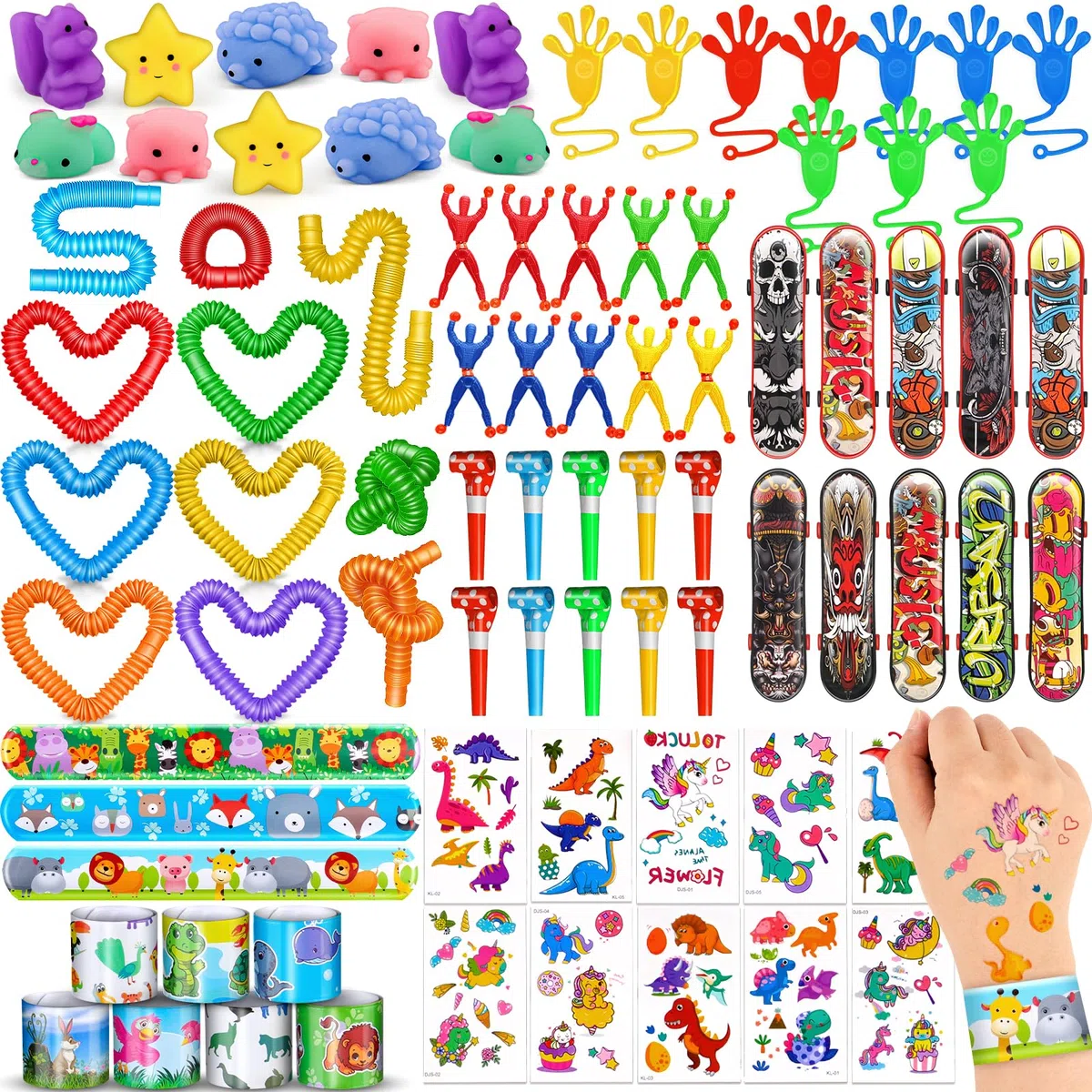 AmyBenton 80Pcs Relleno Piñatas Cumpleaños Infantil, Favores de Fiesta para Niños, Juguetes de Fiesta a Granel para Cumpleaños, Premio a Salón de Clases, Relleno de Piñata