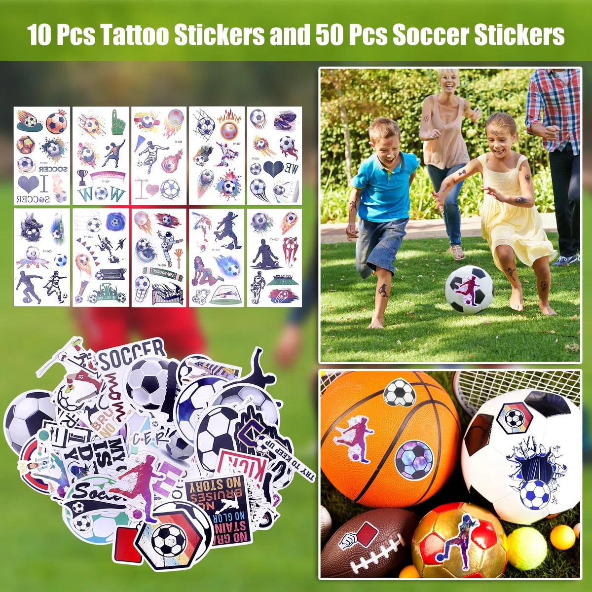 112 pcs Artículos de Fiesta Fútbol de Cumpleaños, Regalos para Niños, Relleno Piñata de Cumpleaños con Llavero Futbol, Silbato, Bolsa de Regalo, Fútbol Gyro