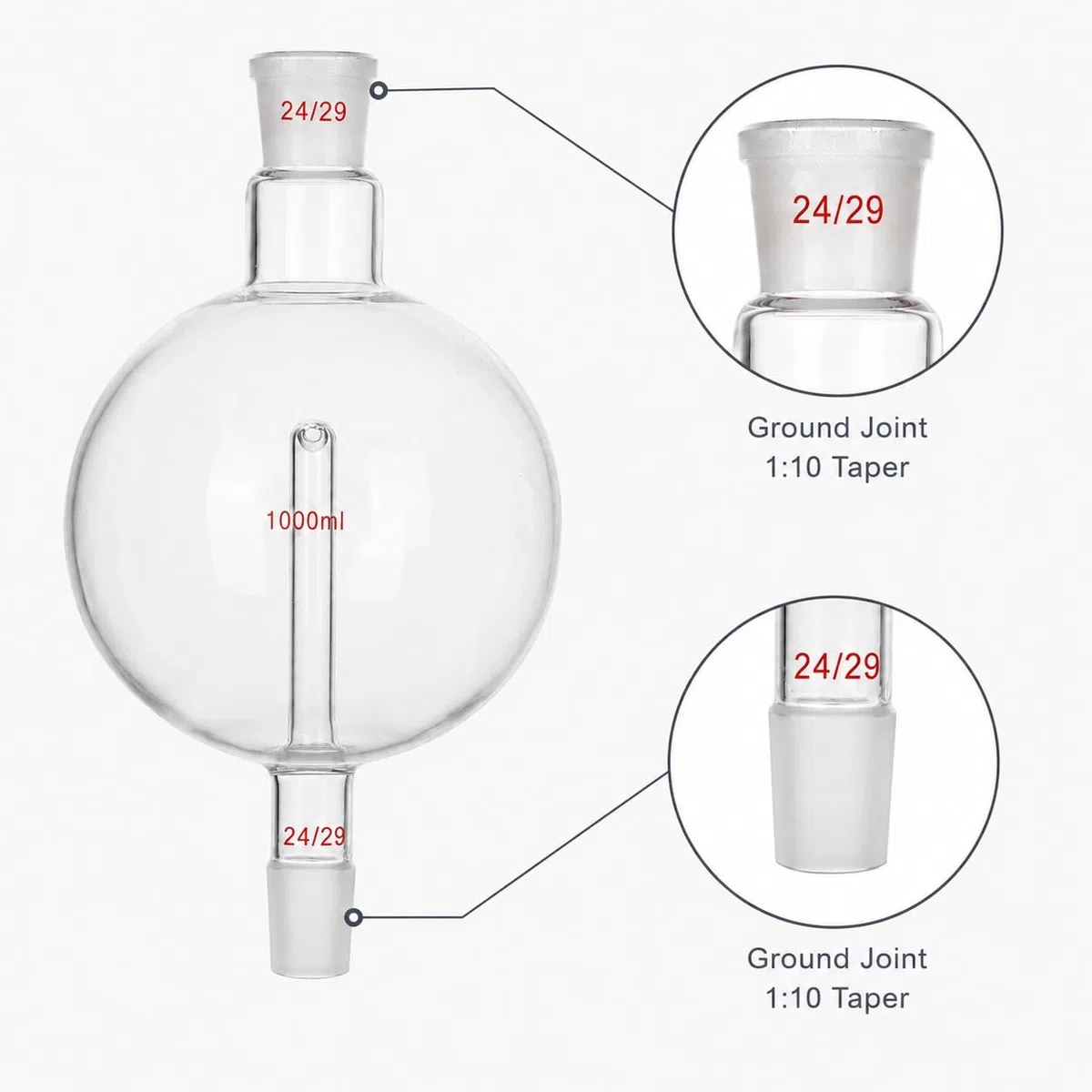 Trampa Antichoque Borosilicato Evaporador Rotativo-1000ml-29/32 24/29
