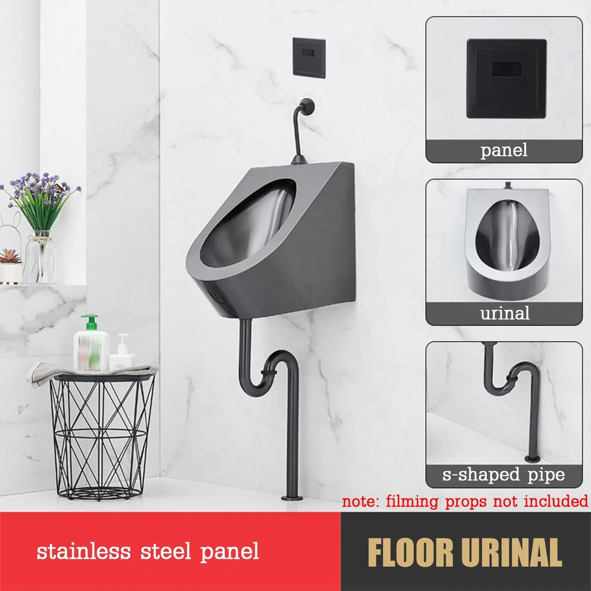 Urinario de acero inoxidable 304, inodoro con sensor para baños de hombres, diseño inteligente para baños, karaoke, bares, hoteles y espacios comerciales