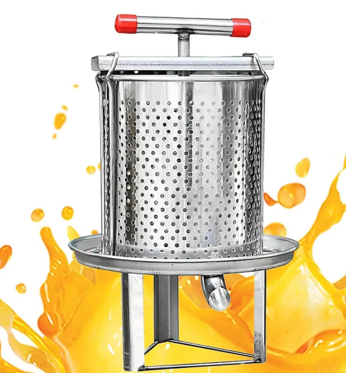 prensa de acero inoxidable para miel extractor manual de miel prensa aceite oliva casera herramienta equipo de fabricación de filtros