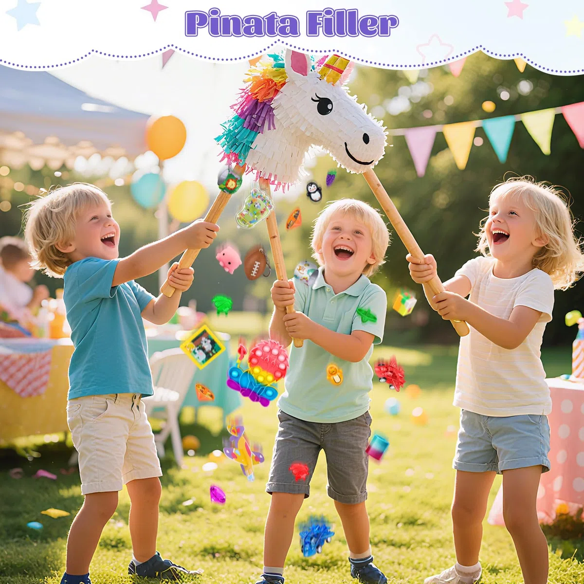 AmyBenton 139 Piezas Relleno Piñata Cumpleaños Infantil, Juguetes de Fiesta a Granel, Rellenar Bolsas de Fiesta Regalos, Favores de Fiesta, Pack Regalos Cumpleaños niños, Sorpresas para Niños Niñas
