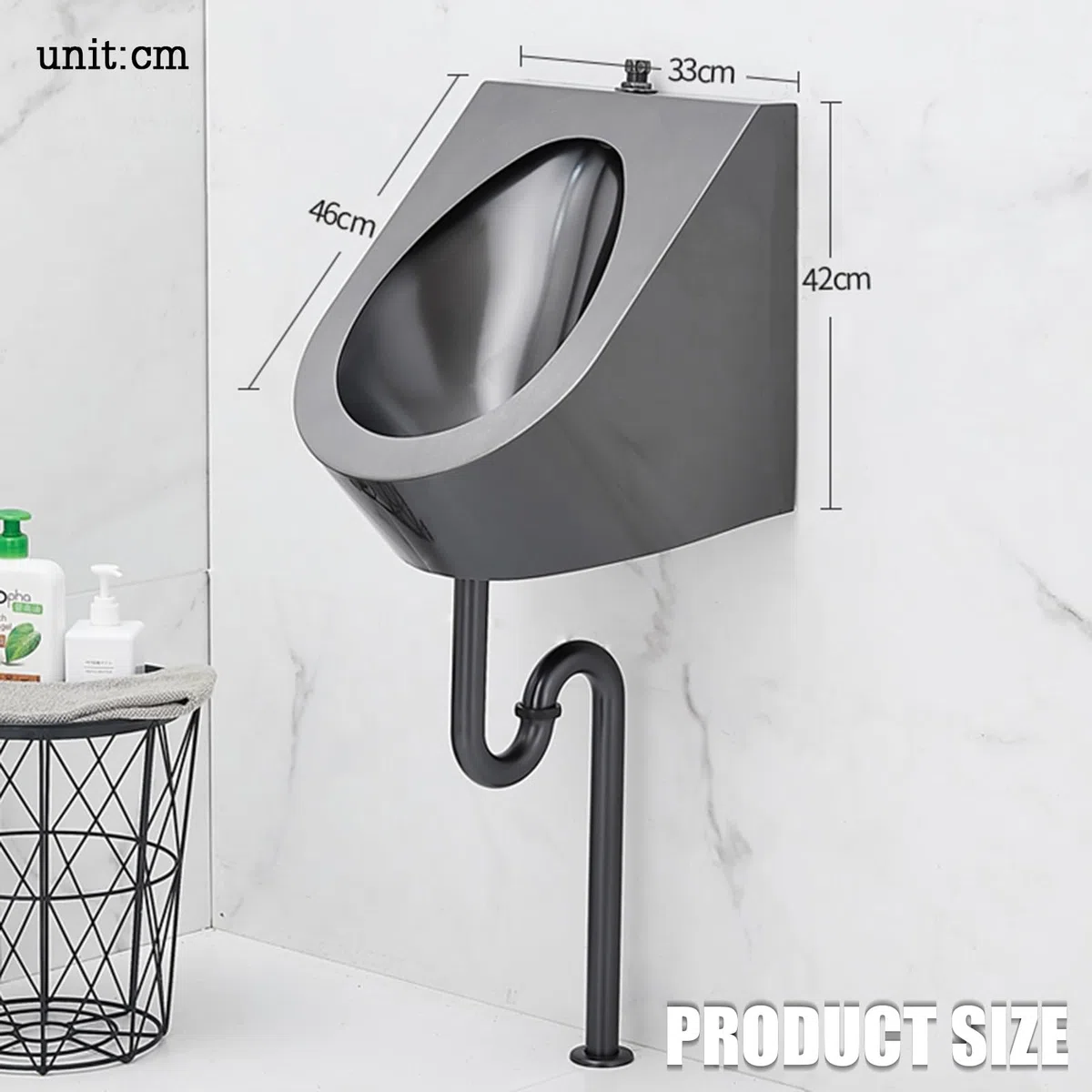 Urinario de acero inoxidable 304, inodoro con sensor para baños de hombres, diseño inteligente para baños, karaoke, bares, hoteles y espacios comerciales