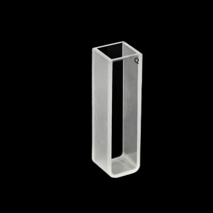 Cubeta de cuarzo de 10 mm, 3,5 ml, paquete de 2, transparente de doble cara, celdas de espectrofotómetro de 190-2500 nm