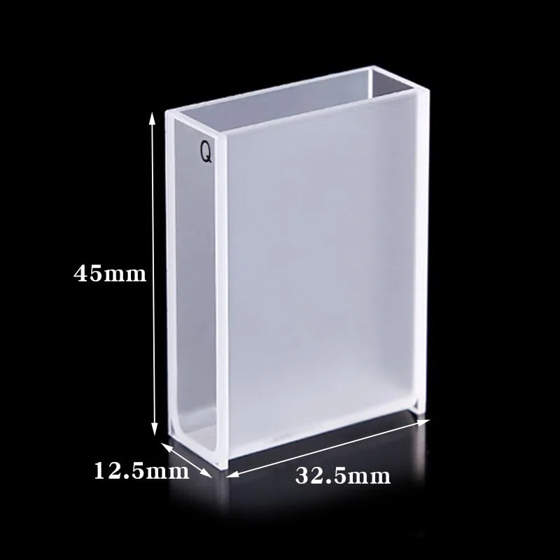 Cubeta de cuarzo de 10,5 ml con tapa, longitud de recorrido de 30 mm for espectrofotómetro UV-Vis(FULLY FUTION)