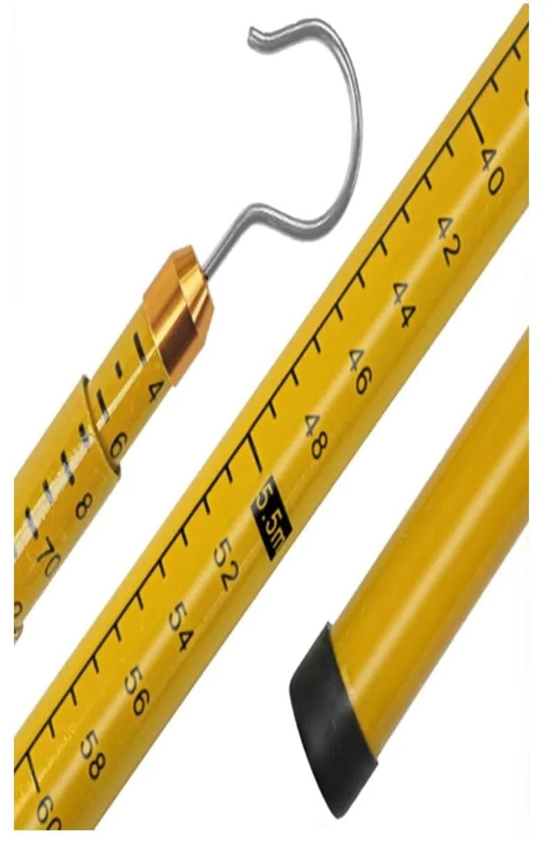 Varilla telescópica for medir altura, regla de torre ligera de resina aislada con bolsa de transporte, no conductora, 1 unidad(Yellow,12m)