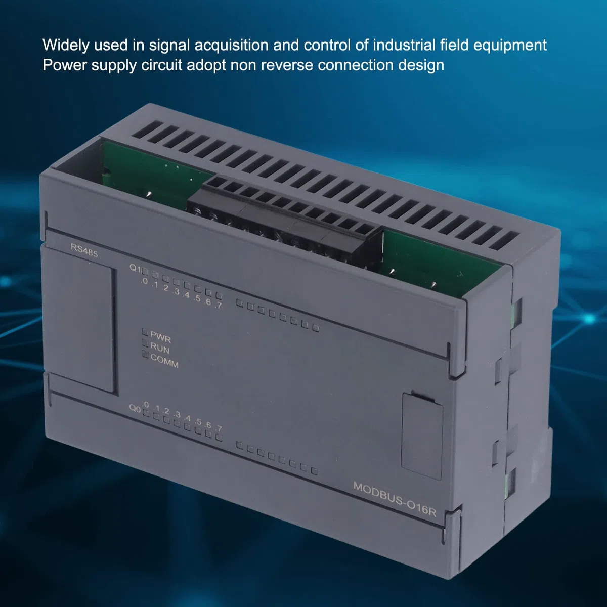 Controlador PLC Tablero de control lógico programable con salida digital de relé de 16 canales y comunicación RTU, incluye carcasa, módulo de adquisición de señal de equipo de