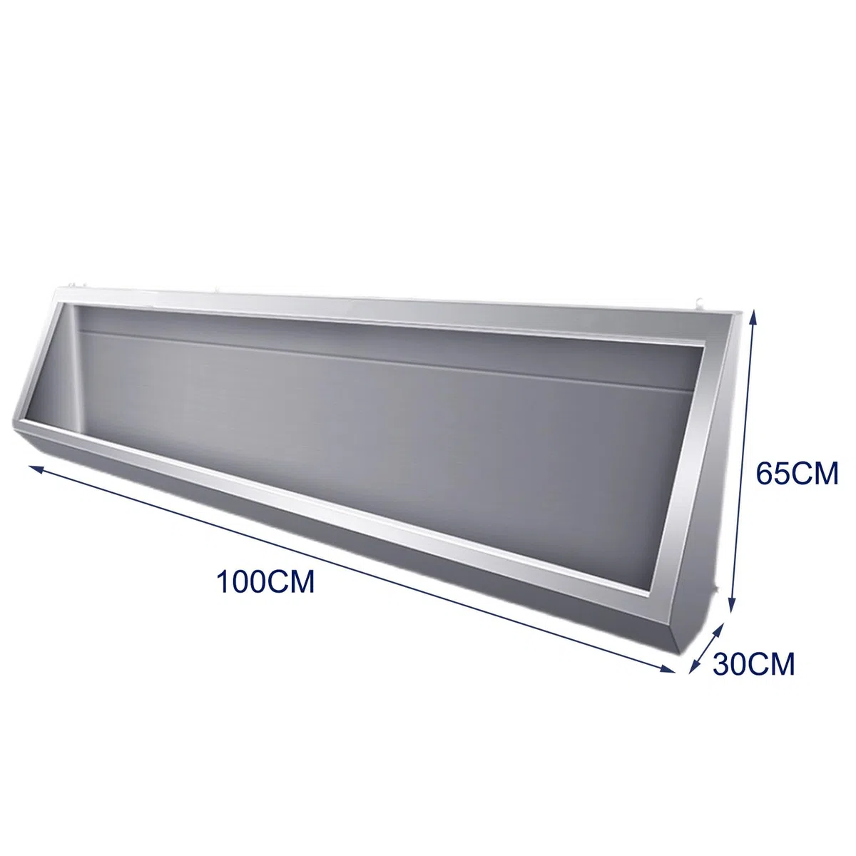 Urinario de pared de acero inoxidable con tubo de drenaje, ideal para escuelas, obras de construcción, lugares públicos