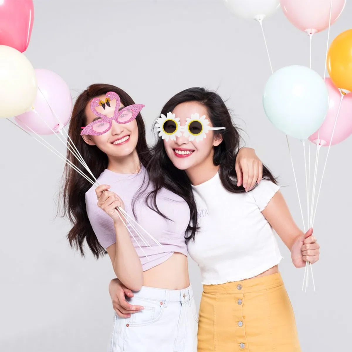 9 Piezas Gafas Fiesta Divertidas, Gafas Carnaval, Hawaianas Ggafas de Fiesta, Gafas Fiesta, Gafas Divertidas Niños Adecuado para Piscinas Cumpleaños Fiestas Verano Carnavales Accesorios Fotográficos