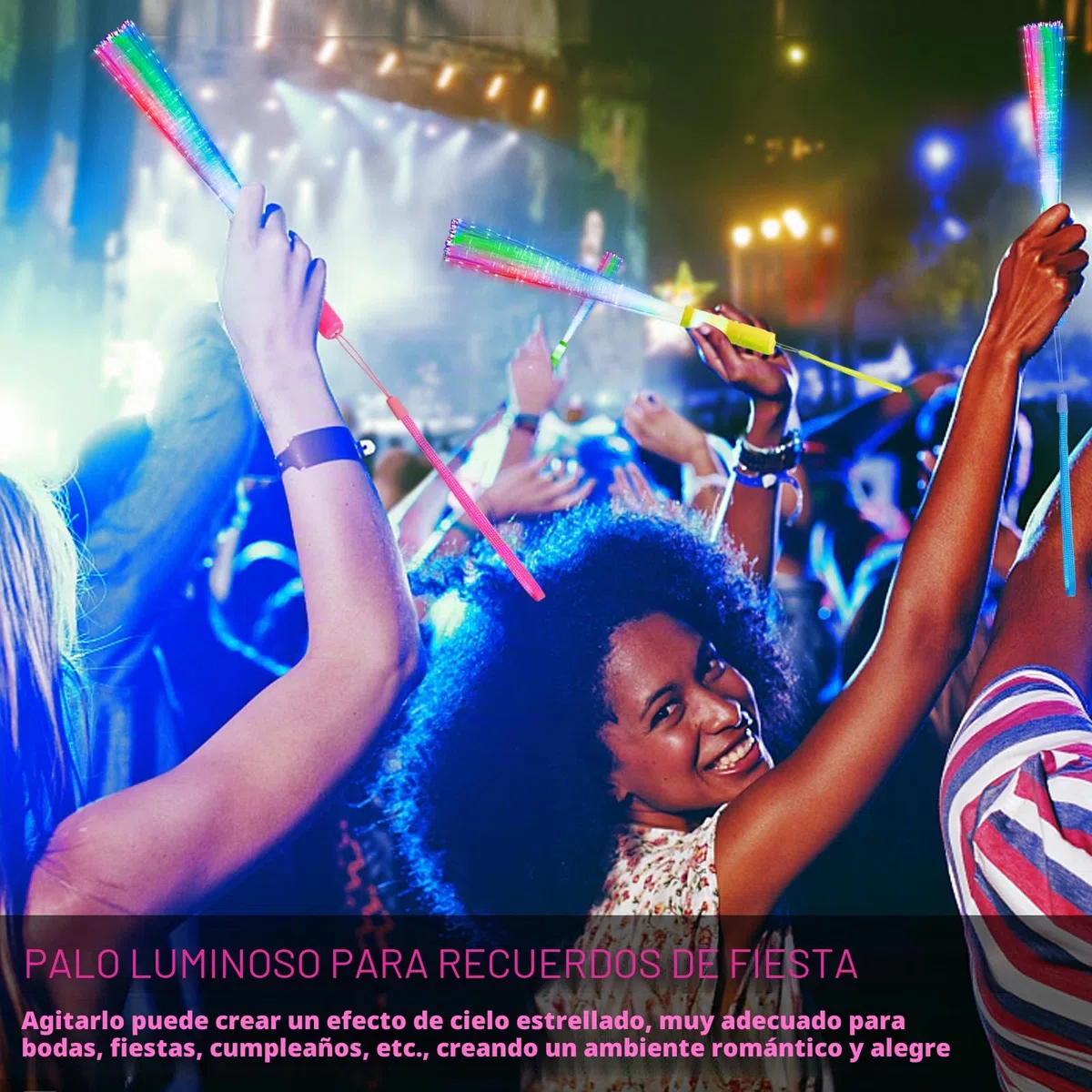LURICO Barras Luminosas 24 Piezas Varita Intermitente LED, Bastones Luminosos, Palos Luminosos Boda con 3 Modos, Varitas Luminosas para Decoración Navidad Boda Neon Fiesta Nochevieja Regalo