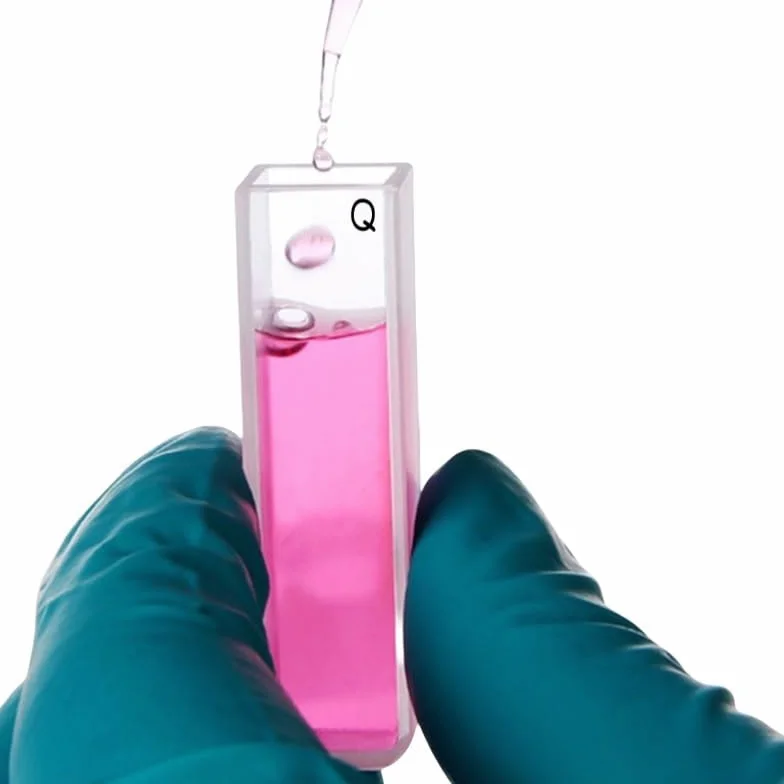 Cubeta de cuarzo de 10 mm, 3,5 ml, paquete de 2, transparente de doble cara, celdas de espectrofotómetro de 190-2500 nm