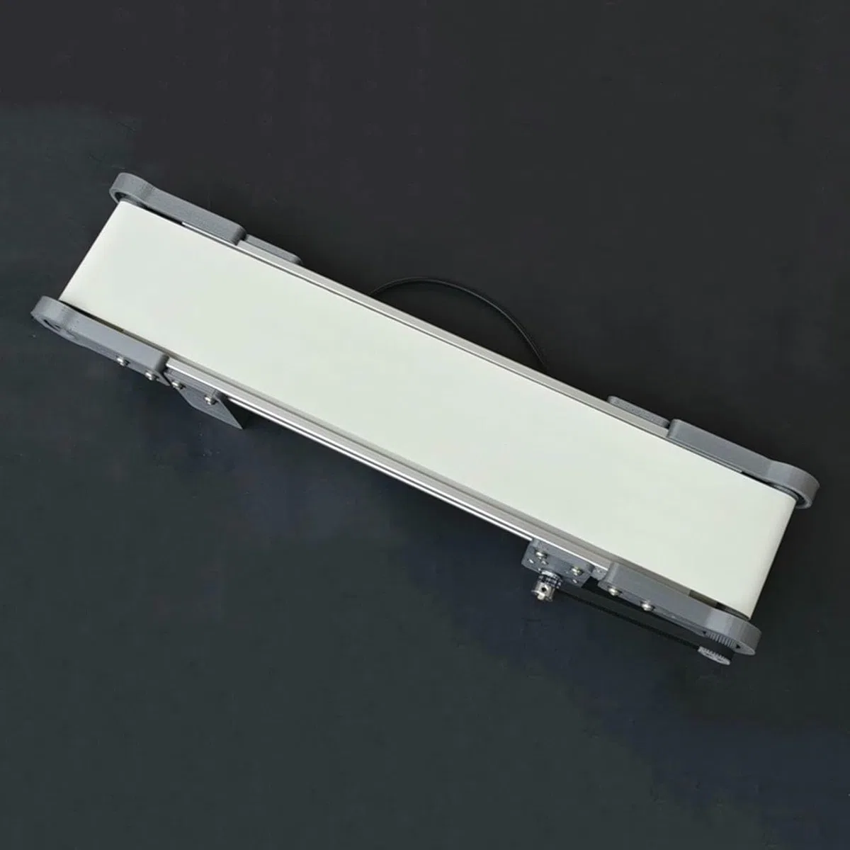 Cinta Transportadora Pequeña, Mini Cadena De Montaje De Transportador De Mesa, Transportador Plano De PVC Blanco, Velocidad Variable, Soporte hacia Adelante Y hacia Atrás, 10x50CM~/